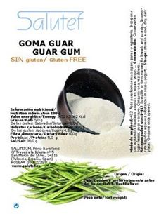 GOMA GUAR SIN GLUTEN. USO ALIMENTARIO. E-412 2